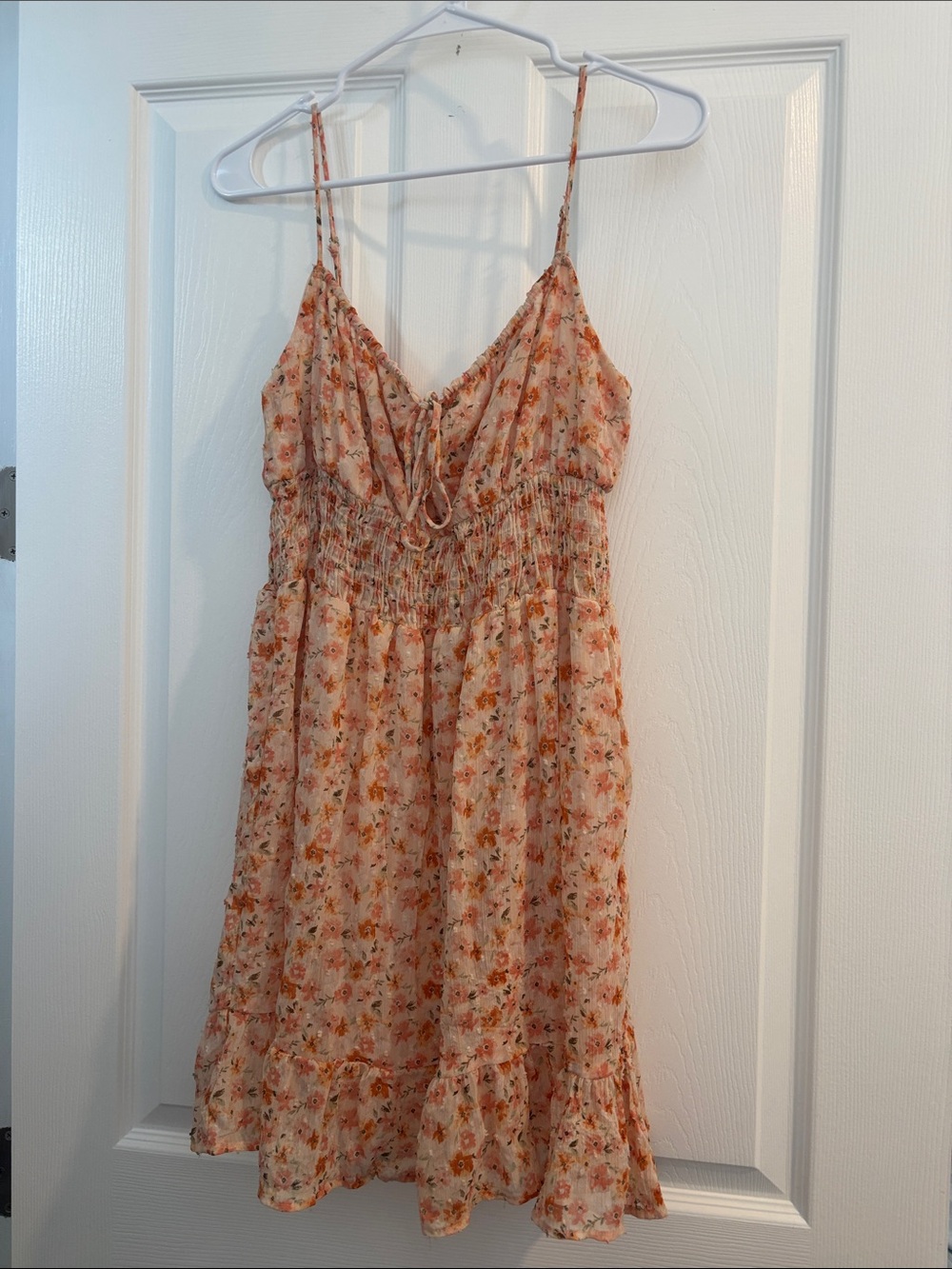 Altar’d State Orange Floral Mini Dress